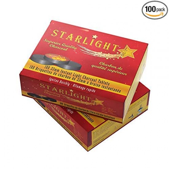 Starlight Charcoal, 33mm Instant Light Charcoal Tablets