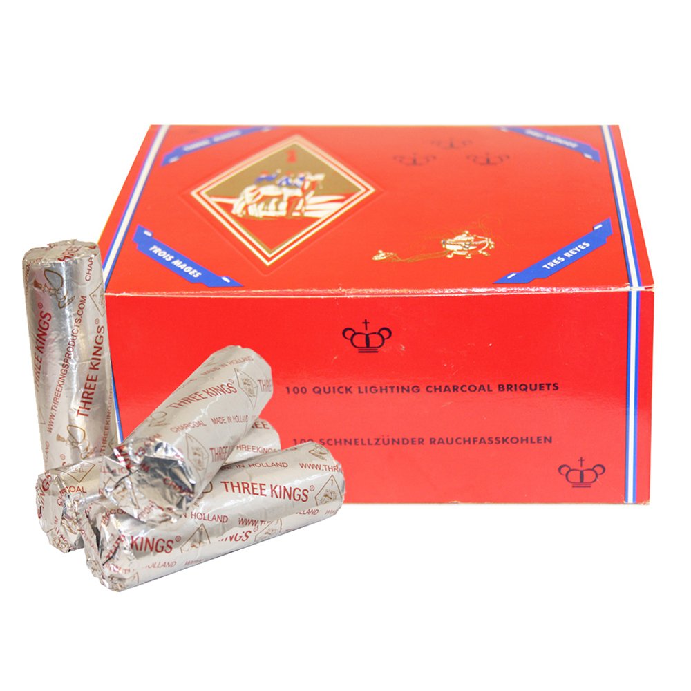 -2 Boxes AUTHENTIC Gold Star Incense Hookah Charcoal 33 mm 20 Rolls 200 Pieces 